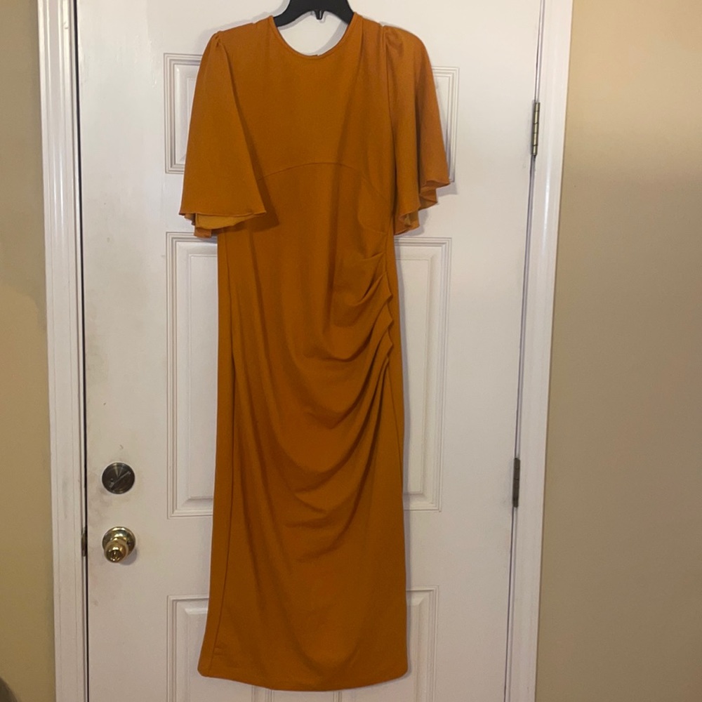 Mustard color long dress